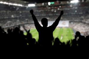 image Guys enjoying a football match at camp nou