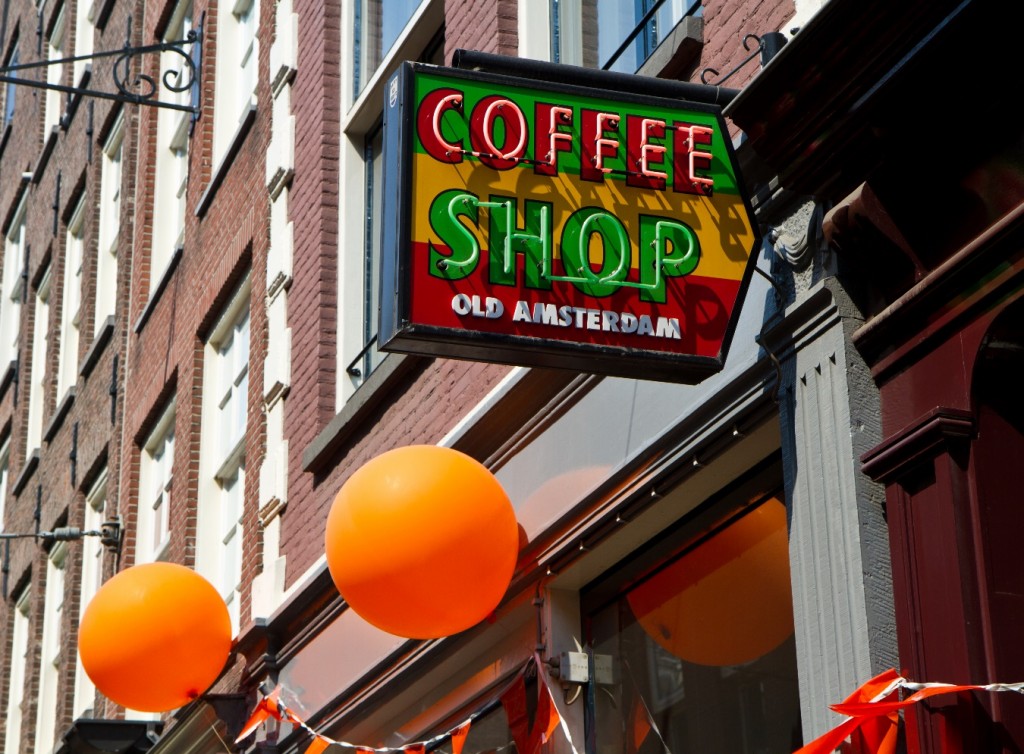 Amsterdam Weekends coffee shop sign